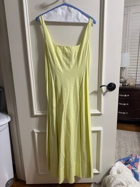 STAUD Lemon Yellow Sleeveless Maxi Dress